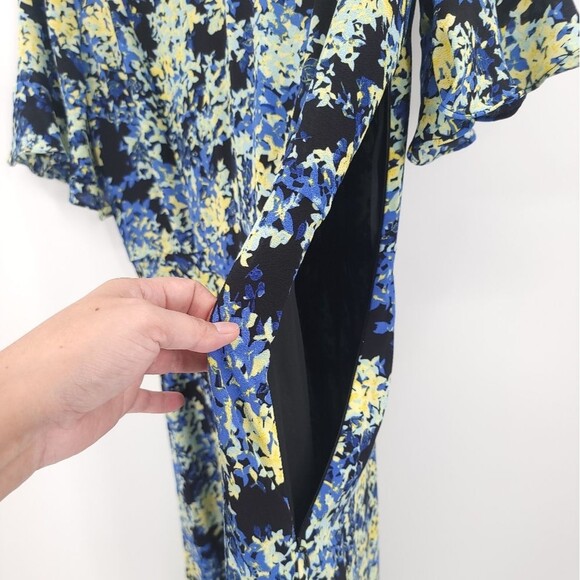 Talbots Chiffon Floral Dress Ruffle Sleeve A-Line Easter Party Womens 10 NWT - Picture 13 of 16